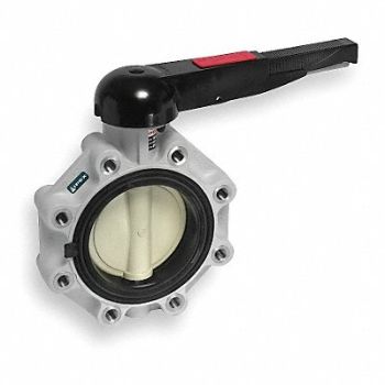 GRAINGER APPROVED Butterfly Valve Lug 8 in Polypropylene, 4GPN3