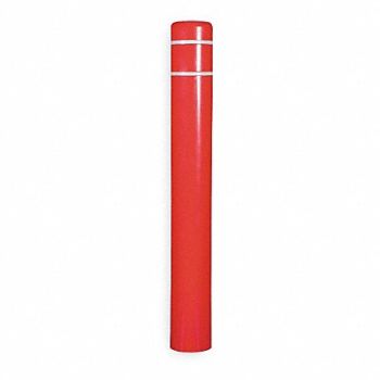 GRAINGER APPROVED Bollard Cover 8 In Dia 72 In H Red, 4GRF4