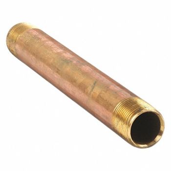 GRAINGER APPROVED Nipple Red Brass 3/4 x 9, 4GTC9