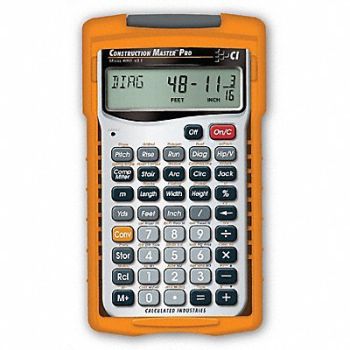 CALCULATED INDUSTRIES Construction Calculator Pro 5 5/8x3 In, 4GU22