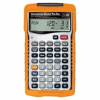 CALCULATED INDUSTRIES Construction Calculator 6 Lx3 1/4 In W, 4GU23
