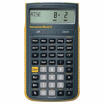 CALCULATED INDUSTRIES Construction Calculator 5 5/8 Lx3 In W, 4GU25
