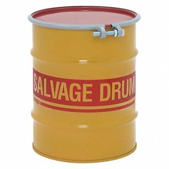 GRAINGER APPROVED Salvage Drum Yellow 20ga .9mm, 4GY33