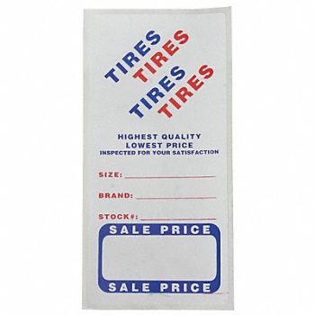 SLIP-N-GRIP Adhesive Tire Lbl Roll Paper PK500, 4GYW6