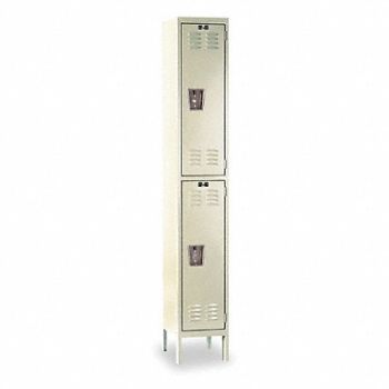 HALLOWELL Wrdrb Lckr 2x1Lckr Tan 78 x12 x18 Assm, 4HE53