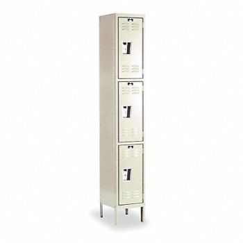 HALLOWELL Wrdrb Lckr 3x1Lckr Tan 78 x12 x18 Assm, 4HE57