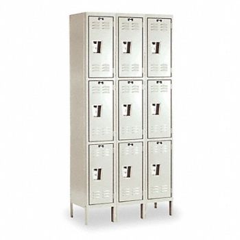 HALLOWELL Wrdrb Lckr 3x3Lckr Tan 78 x36 x18 Assm, 4HE58