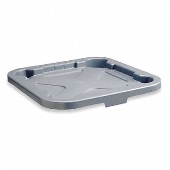 RUBBERMAID COMMERCIAL PRODUCTS D1939 Trash Can Top Flat Snap-On Closure Gray, 4HC10
