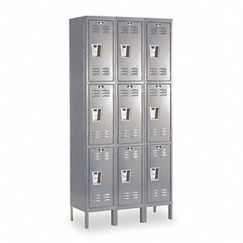 HALLOWELL G7223 Lckr 3x3Lckr Drk Gry 78 x36 x18 Assm, 4HE12