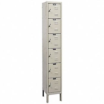 HALLOWELL Bx Lckr 6x1Lckr Tan 78 x12 x18 UnAssm, 4VEG1