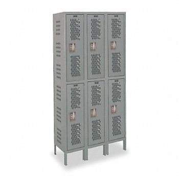 HALLOWELL Lckr 2x3Lckr Drk Gry 78 x54 x18 Assm, 4HE90