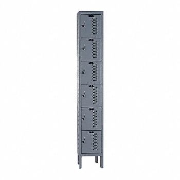 HALLOWELL Lckr 6x1Lckr Dark Gray 78 x12 x18 Assm, 4HE93