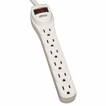 TRIPP LITE Surge Protector Strip 6 Outlet Gry, 4HHG5