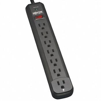 TRIPP LITE Surge Protector Strip 7 Outlet Blk, 4HHG9
