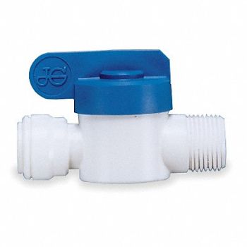 JOHN GUEST 1/4-Turn Stop 3/8 In PF x MNPT PK5, 4HN34