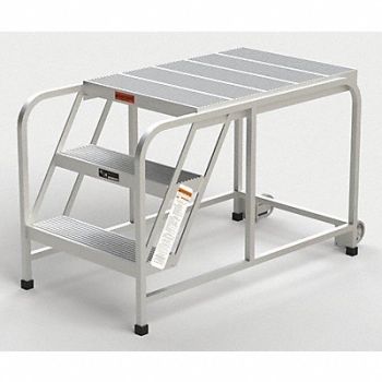 GRAINGER APPROVED Portable Wk Pltfrm Sngle Side Al 30 In H, 4HRA5