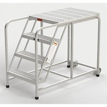 GRAINGER APPROVED Portable Wk Pltfrm Sngle Side Al 40 In H, 4HRC5
