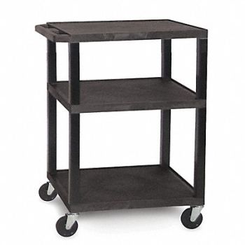 GRAINGER APPROVED Utility Cart 300 lb Load Cap. PE, 4HRN3