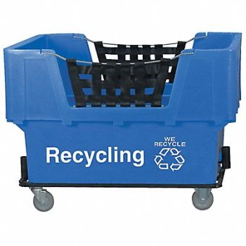 GRAINGER APPROVED Cube Truck LLDPE Blue 23.0 cu ft., 4HTF9