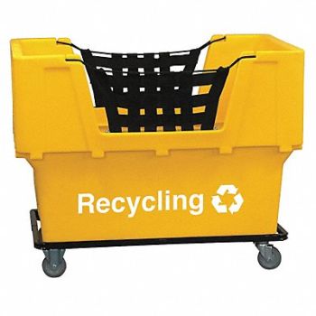 GRAINGER APPROVED Cube Truck LLDPE Yellow 23.0 cu ft., 4HTG4