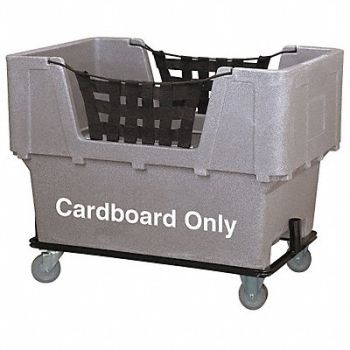 GRAINGER APPROVED Cube Truck LLDPE Gray 23.0 cu ft., 4HTG7