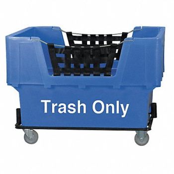 GRAINGER APPROVED Cube Truck LLDPE Blue 23.0 cu ft., 4HTH1