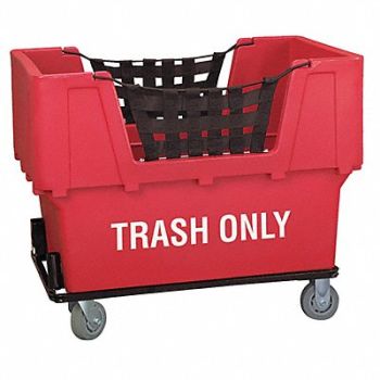 GRAINGER APPROVED Cube Truck LLDPE Red 23.0 cu ft., 4HTH5