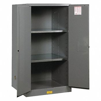 JUSTRITE E4577 Flammable Safety Cabinet 60 gal Gray, 4HTR9