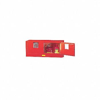 JUSTRITE Flammable Safety Cabinet 12 gal Red, 102XH2