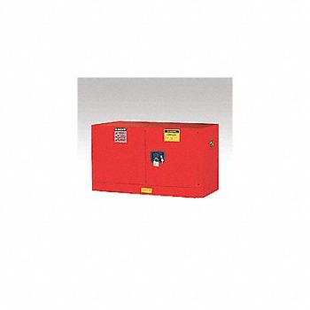 JUSTRITE Flammable Safety Cabinet 17 gal Red, 4HTW8