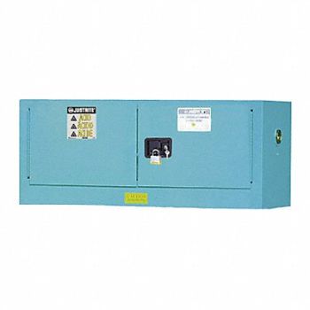 JUSTRITE Corrosive Safety Cabinet Blue 18 in H, 4HTY4
