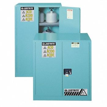 JUSTRITE Corrosive Safety Cabinet 43 in W Blue, 9GMP6