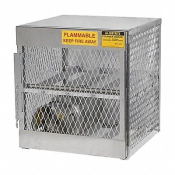 JUSTRITE Gas Cylinder Cabinet 30x32 Capacity 4, 4HTZ8