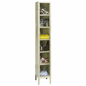 HALLOWELL Bx Lckr 6x1Lckr Tan 78 x12 x18 Assm, 4HU19