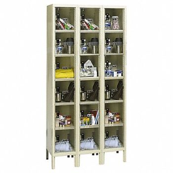 HALLOWELL Bx Lckr 6x3Lckr Tan 78 x36 x18 Assm, 4HU20