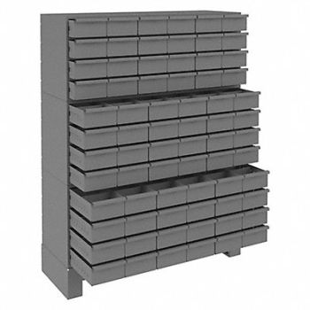 DURHAM MFG Bin Cab 72GrayDrwr Gray 48 H GrayDrwr, 4HU99