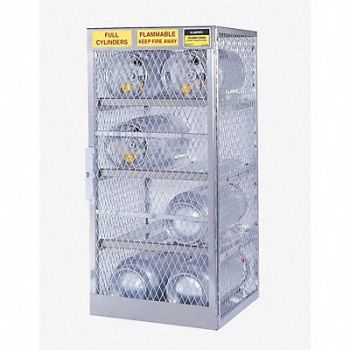 JUSTRITE Gas Cylinder Cabinet 60x32 Capacity 16, 4HUA3