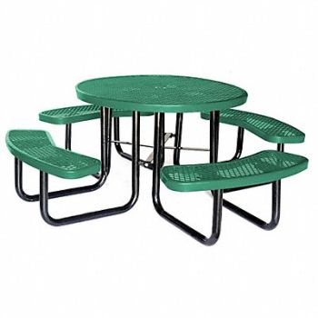 GRAINGER APPROVED E0146 Picnic Table 46 Dia Green, 4HUP7
