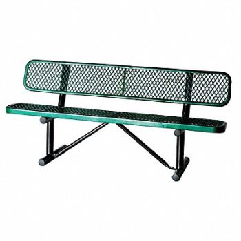 GRAINGER APPROVED E0153 Outdoor Bench 72 in L x 24 in x 31 in, 4HUT3