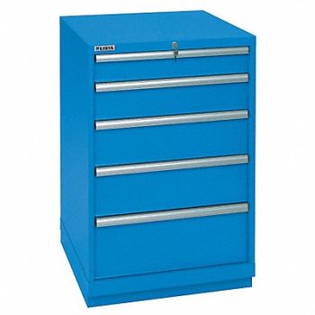 LISTA Mod Drwr Cab 41-1/2 H 5 Drwr Bright Blue, 4HUY7