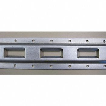 GRAINGER APPROVED Vertical E-Track Zinc Plated Finish, 4HXC3