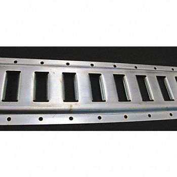 GRAINGER APPROVED Horizontal E-Track Zinc Plated Finish, 4HXC4