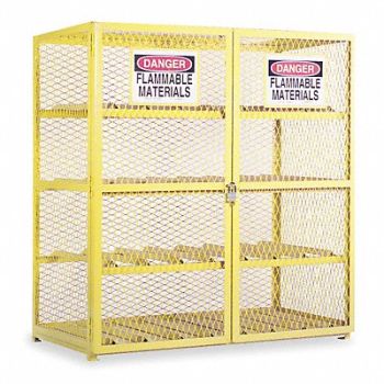 DURHAM MFG Gas Cylinder Cabinet 60x30 Capacity 16, 4HY10