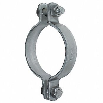 GRAINGER APPROVED Medium Pipe Clamp 1 1/2 W Galv Steel, 4HYR1