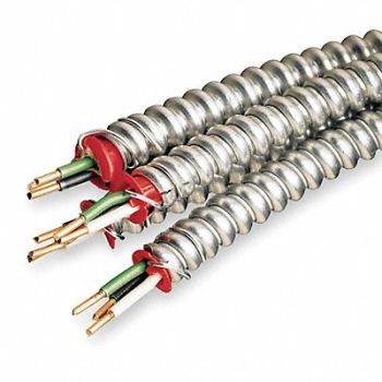 AFC MC CABLES Armored Cbl 2 w/Grd 14AWG MC Lite 250ft, 4JC34