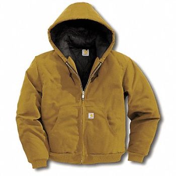CARHARTT F2635 Hooded Jacket Insulated Brown XL, 4JEN8