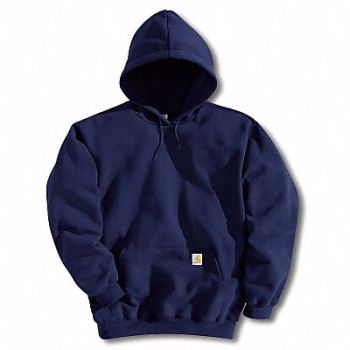 CARHARTT Hooded Sweatshirt Navy Cotton/PET 2XL, 4JEU6
