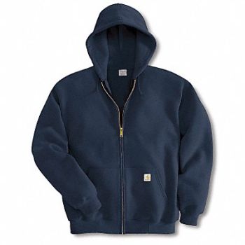 CARHARTT Hooded Swtshrt Nvy 50Cotton/50PET XL, 4JEX3