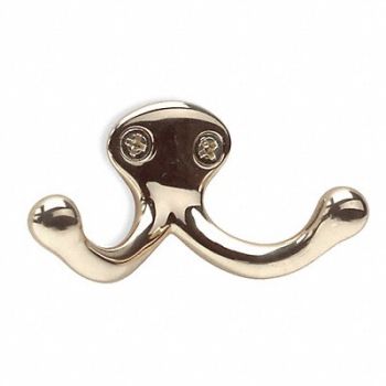 GRAINGER APPROVED Double Point Hook 2 Ends Brass, 1HHL3