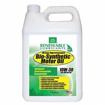 RENEWABLE LUBRICANTS Engine Oil 10W-30 Bio-Synthetic 1gal, 4JPR8